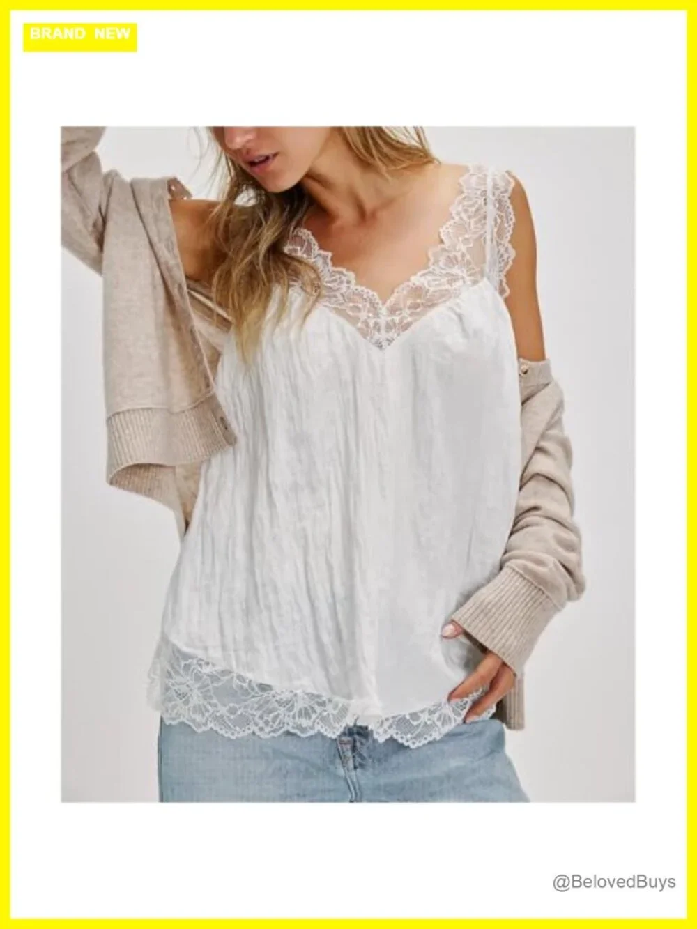 Y2K Lace Patchwork Cami Top Sleeveless Loose Fit Tunic Tank Top Summer Backless